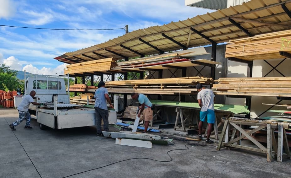 Zone de préfabrication ossature bois